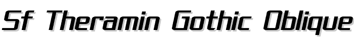 SF Theramin Gothic Oblique font